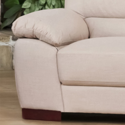 Westbrook 3 Seater Sand Textured Fabric Sofa - Cream - Artemis Home - Wilko - thumbnail 4