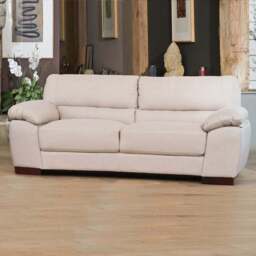 Westbrook 3 Seater Sand Textured Fabric Sofa - Cream - Artemis Home - Wilko