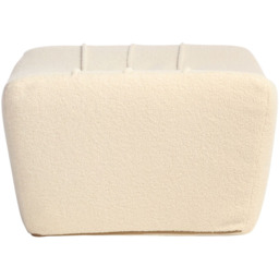Desser Furniture Vanilla Boucle Fabric Cosy Pouffe Footstool - Size: 39.0 cm x 83.0 cm x 65.0 cmcm - White - Wilko - thumbnail 5