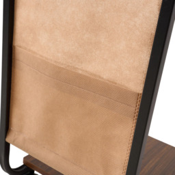 Living and Home Dark Walnut and Black C-Shape Side Table with Lockable Castors - Size: 61 x 40 x 30cm - Wilko - thumbnail 6