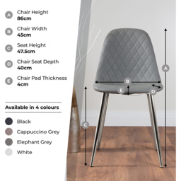 Furniturebox Solara Set of 2 Cappuccino and Black Faux Leather Dining Chair - Brown - Wilko - thumbnail 7