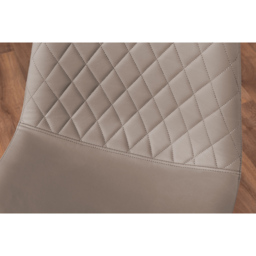 Furniturebox Solara Set of 2 Cappuccino and Black Faux Leather Dining Chair - Brown - Wilko - thumbnail 6