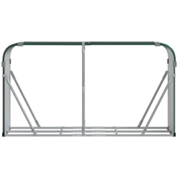 vidaXL Green Galvanised Steel Firewood Log Holder 100 x 180 x 45cm - Wilko - thumbnail 4