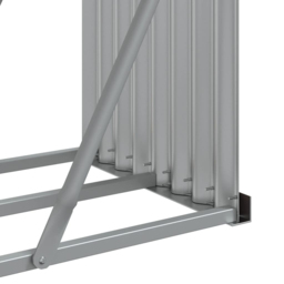 vidaXL Green Galvanised Steel Firewood Log Holder 100 x 180 x 45cm - Wilko - thumbnail 6
