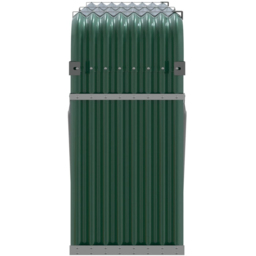 vidaXL Green Galvanised Steel Firewood Log Holder 100 x 180 x 45cm - Wilko - thumbnail 5