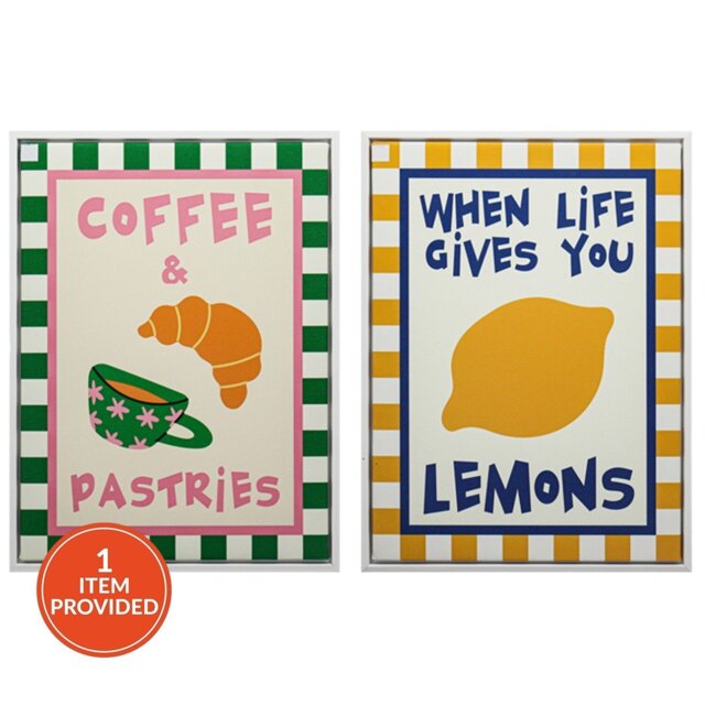Graphic Slogan Framed Art - Wilko