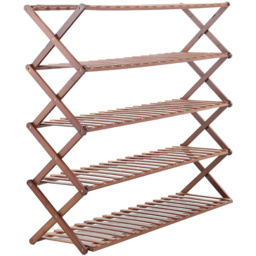Living and Home Brown 5 Tier Bamboo Planter Stand 78cm - Size: 25 x 100 x 78cm - Wood - Wilko - thumbnail 5