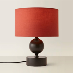 ValueLights Anthony Rust Drum Shade Candlestick LED Table Lamp with Bulb - Size: 32 x 25 x 25cm - Brown - Wilko - thumbnail 5