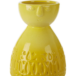 Premier Housewares Yellow Mimo Ceramic Vase Small - Size: 14 x 14 x 17cm - Wilko - thumbnail 4