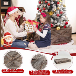 Costway Grey Christmas Tree Box Stand Large - Size: 75 x 45 x 13cm - Wilko - thumbnail 7