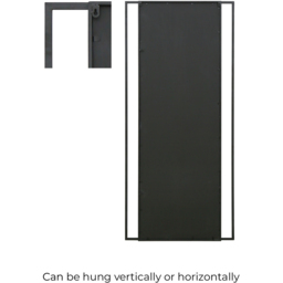 MirrorOutlet The Genestra Black Modern Wall and Leaner Garden Mirror 200 x 90cm - Size: 200 x 90 x 3cm - Wilko - thumbnail 5
