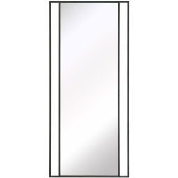MirrorOutlet The Genestra Black Modern Wall and Leaner Garden Mirror 200 x 90cm - Size: 200 x 90 x 3cm - Wilko