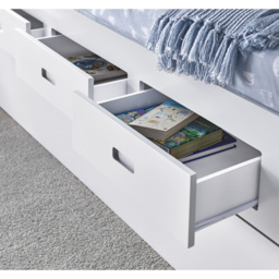 Veera Single White Guest Bed and Trundle - Bedmaster - Wilko - thumbnail 5