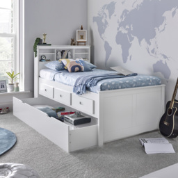 Veera Single White Guest Bed and Trundle - Bedmaster - Wilko - thumbnail 3