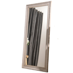 Iyla Carved Washed Wooden Mirror - Wilko - thumbnail 1