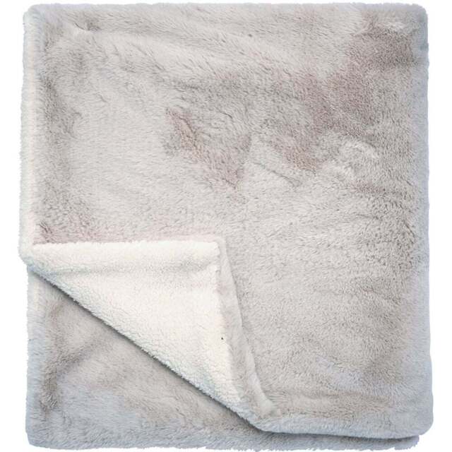 Helena Springfield Linen Plush Faux Fur Sherpa Fleece Throw 130 x 170cm - Size: 170 x 130 x 1cm - Wilko - image 1