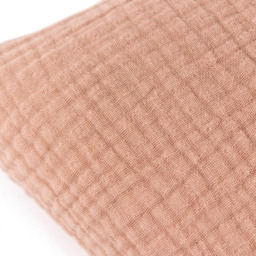 Yard Lark Pink Clay Muslin Cotton Cushion - Size: 45 x 45 cm - Yard Living - Wilko - thumbnail 4