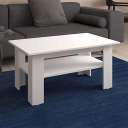 Shefa Line Element 900 Single Shelf White Coffee Table - Size: 43 x 90 x 55cm - Wilko