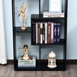 Portland 8 Section Tall Shelving Unit - Size: 70 x 24 x 178cm - Black - Wilko - thumbnail 6
