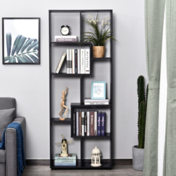 Portland 8 Section Tall Shelving Unit - Size: 70 x 24 x 178cm - Black - Wilko - thumbnail 3