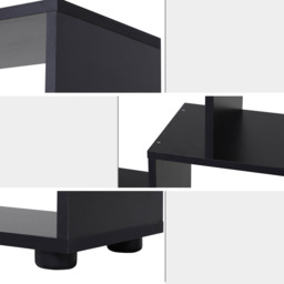 Portland 8 Section Tall Shelving Unit - Size: 70 x 24 x 178cm - Black - Wilko - thumbnail 5