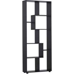 Portland 8 Section Tall Shelving Unit - Size: 70 x 24 x 178cm - Black - Wilko - thumbnail 1