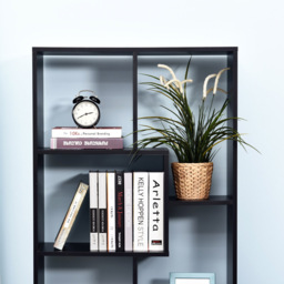 Portland 8 Section Tall Shelving Unit - Size: 70 x 24 x 178cm - Black - Wilko - thumbnail 7