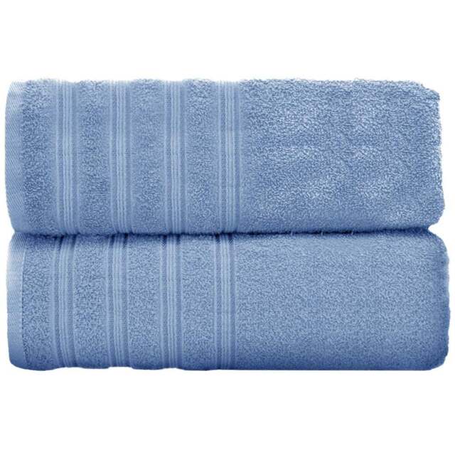 Velosso Hampi Cotton Blue Bath Towel Set of 2 - Wilko - image 1