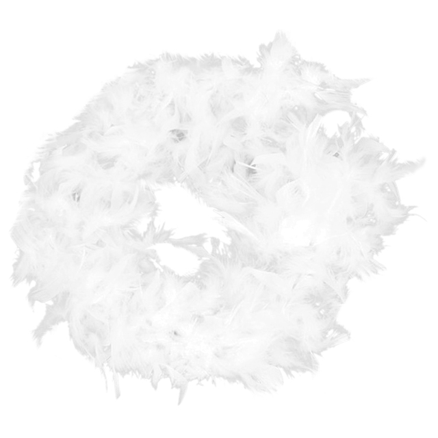 Living and Home White Feather Boa Christmas Garland 200cm - Size: 1 x 200 x 1cm - Wilko - image 1