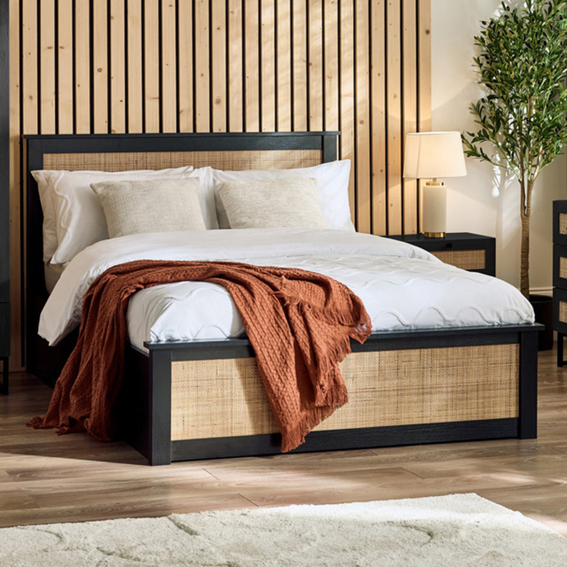 Julian Bowen Padstow Ottoman Double Black Bed Frame - Wilko - image 1