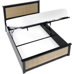 Julian Bowen Padstow Ottoman Double Black Bed Frame - Wilko - thumbnail 6