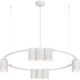 Milagro Genesis White Circle 10 LED Pendant Light - Size: 18 x 6 x 6cm - Wilko
