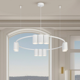 Milagro Genesis White Circle 10 LED Pendant Light - Size: 18 x 6 x 6cm - Wilko - thumbnail 3