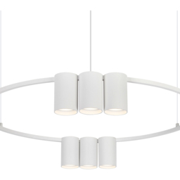 Milagro Genesis White Circle 10 LED Pendant Light - Size: 18 x 6 x 6cm - Wilko - thumbnail 4