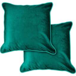 Serene Plush Velvet Emerald Green Cushion Cover 43 x 43cm - Wilko