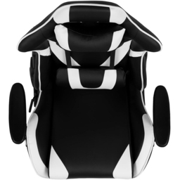 FWStyle X20 Black and White Faux Leather Racer Style Deluxe Gaming Chair - Size: 129.5 x 73.6 x 73.6cm - Wilko - thumbnail 4