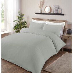 Divante Belgravia Super king Silver Waffle Duvet Cover and Pillowcase Set - Wilko - thumbnail 3