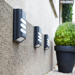 Luxform Rana LED Intelligent Solar Wall Light - Size: 4.9 x 11 x 16cm - Black - Wilko - thumbnail 3