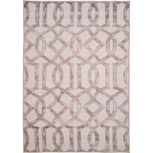Kukoon Contemporary Abstract Soft Chenille Beige Washable Rug 120 x 170cm - Grey - Wilko - image 1