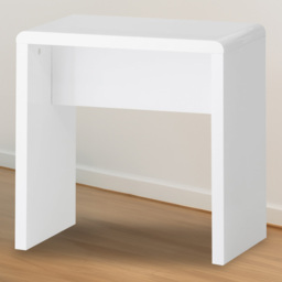 Julian Bowen Manhattan White Dressing Table Stool - Size: 30 x 45 x 46cm - Wilko - thumbnail 1