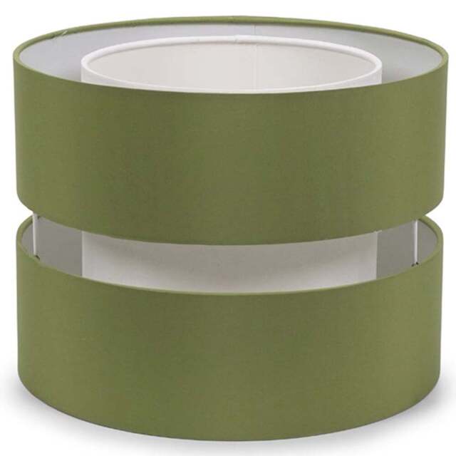 ValueLights Sophia 2-Tier Olive Green and White Small Ceiling Light Shade - Size: 19 x 26 x 26cm - Wilko - image 1