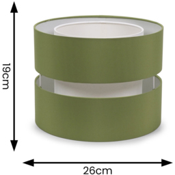 ValueLights Sophia 2-Tier Olive Green and White Small Ceiling Light Shade - Size: 19 x 26 x 26cm - Wilko - thumbnail 7