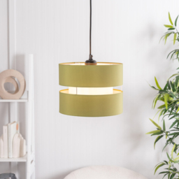 ValueLights Sophia 2-Tier Olive Green and White Small Ceiling Light Shade - Size: 19 x 26 x 26cm - Wilko - thumbnail 4