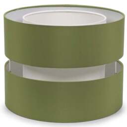 ValueLights Sophia 2-Tier Olive Green and White Small Ceiling Light Shade - Size: 19 x 26 x 26cm - Wilko