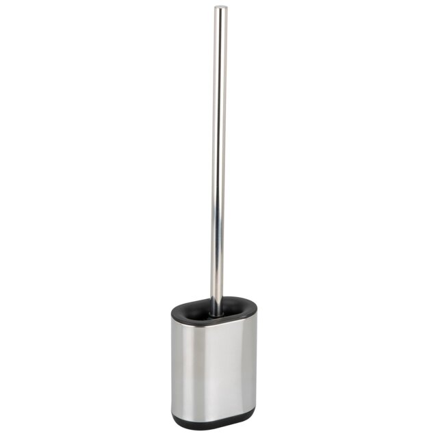Silver Flat Toilet Brush Holder - Size: 12 x 53 x 8cm - Wilko - image 1