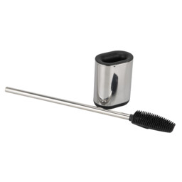 Silver Flat Toilet Brush Holder - Size: 12 x 53 x 8cm - Wilko - thumbnail 3
