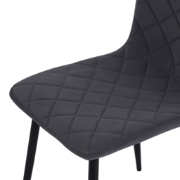Living and Home Set of 4 Grey Modern Urban Style Armless Dining Chairs - Size: 83 x 43 x 41cm - Wilko - thumbnail 4