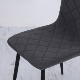Living and Home Set of 4 Grey Modern Urban Style Armless Dining Chairs - Size: 83 x 43 x 41cm - Wilko - thumbnail 6