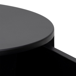 Florence Polo Single Drawer Black Round Bedside Table - Furniture To Go - Wilko - thumbnail 7