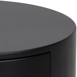 Florence Polo Single Drawer Black Round Bedside Table - Furniture To Go - Wilko - thumbnail 6